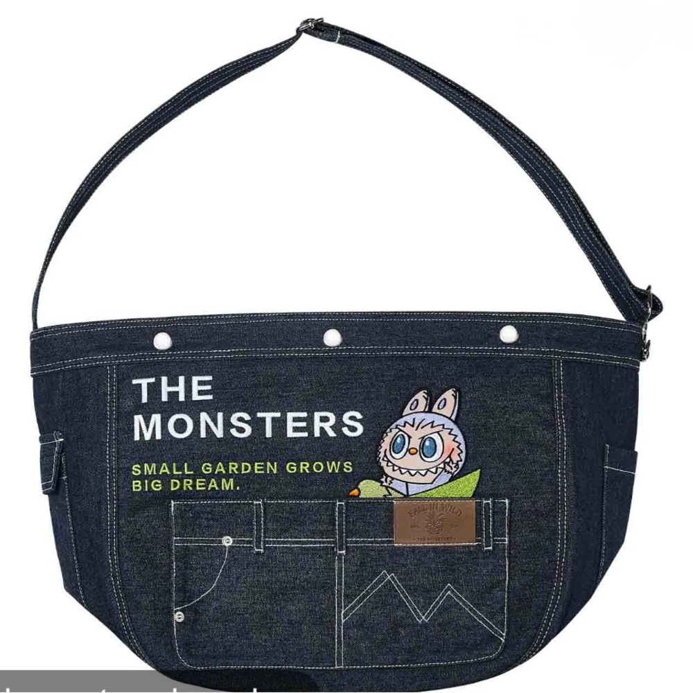Authentic FALL IN WILD DENIM Messenger Bag from Pop Mart